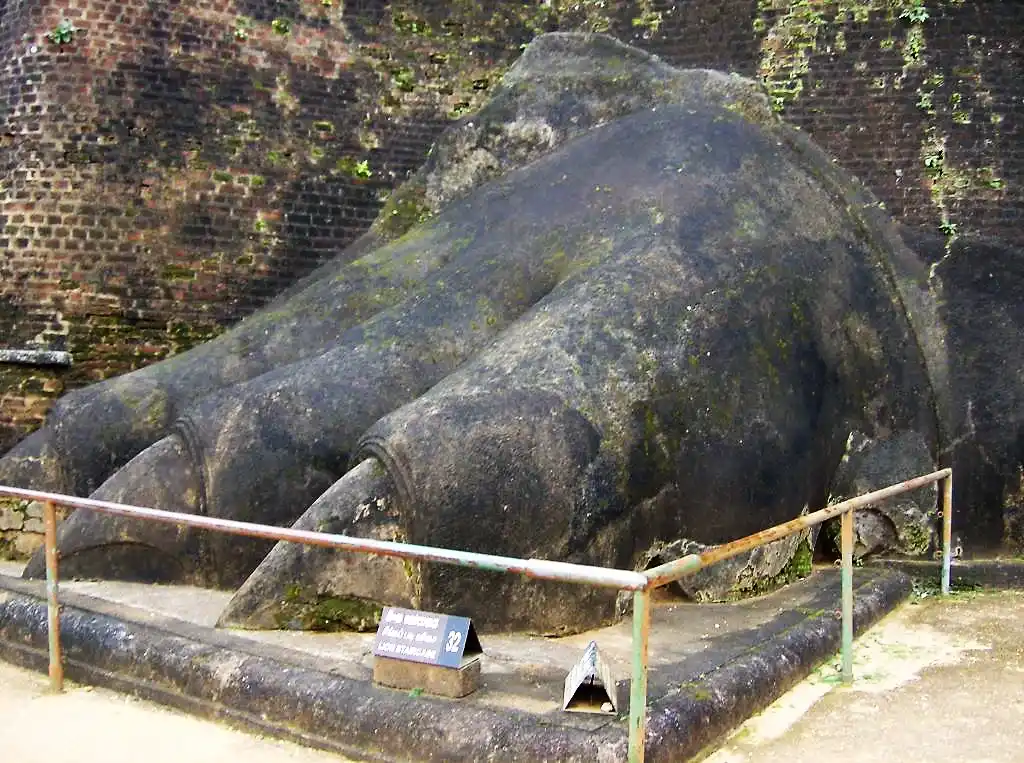 Halfway to the top of the Sigiriya Rock