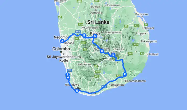 7 days srilanka tour itinerary