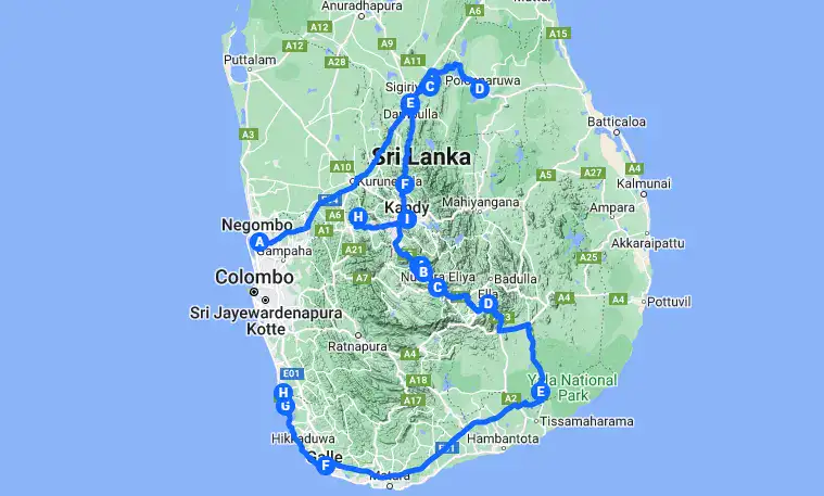 7 days srilanka tour itinerary